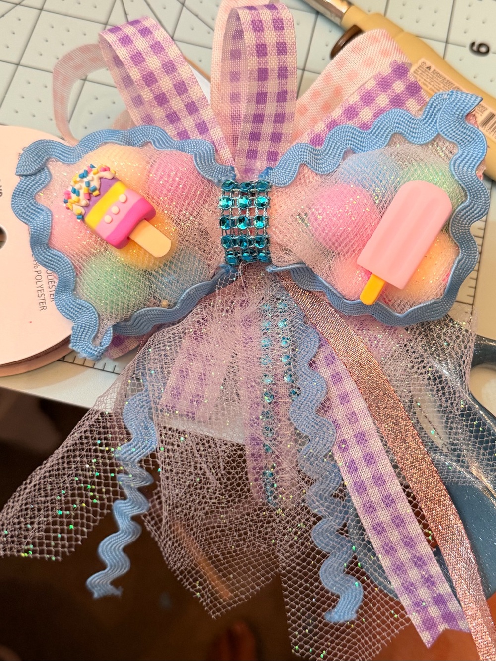 Pastel Popsicle Decorative Hair Bow